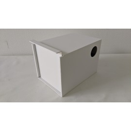 Plastic parakeet nest block in the cage (left model)