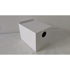 Plastic parakeet nest block in the cage (middle model)