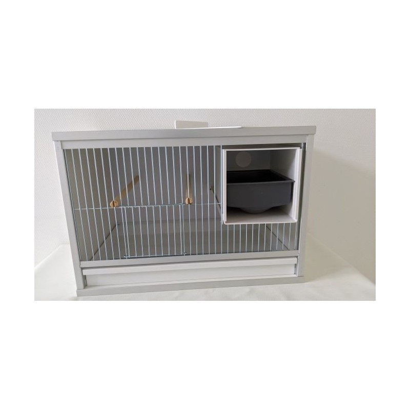 Plastic parakeet nest block in the cage (middle model)