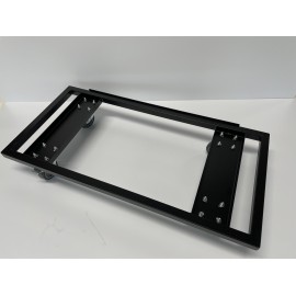 Lage draagtafel, 80cm met zwenkwielen (kleur zwart)