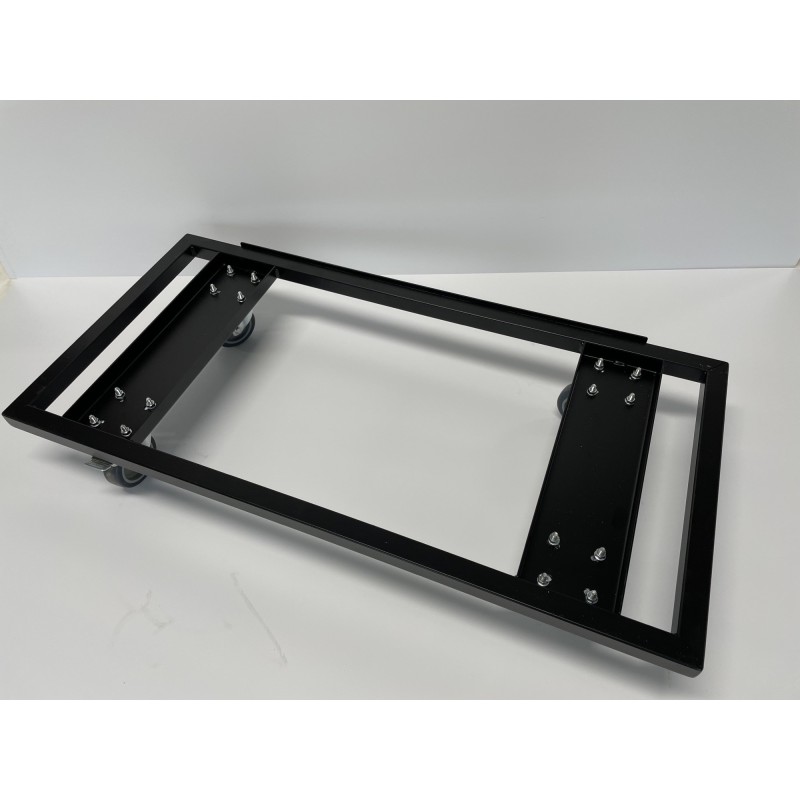 Lage draagtafel, 80cm met zwenkwielen (kleur zwart)