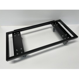 Lage draagtafel, 80cm met zwenkwielen (kleur zwart)