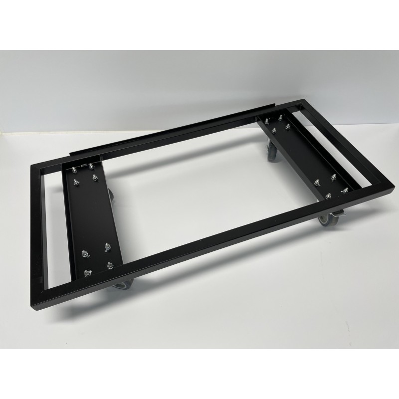 Lage draagtafel, 80cm met zwenkwielen (kleur zwart)