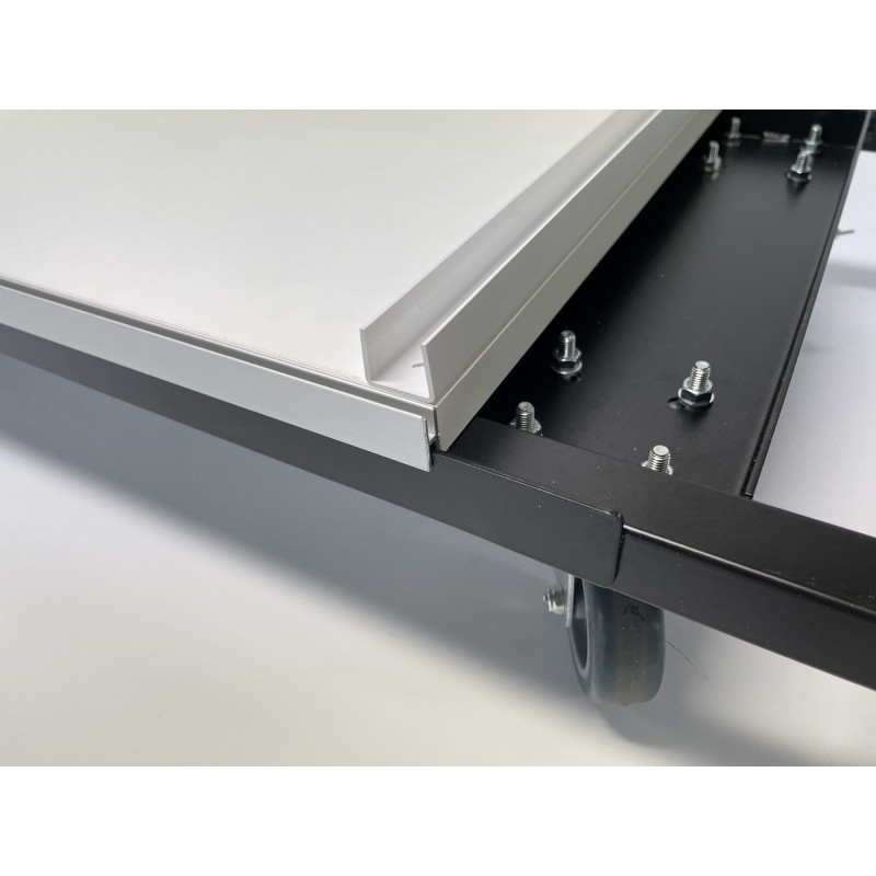 Open carrier table, 160cm with adjusting bolts