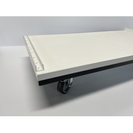 Lage draagtafel, 80cm met zwenkwielen (kleur zwart)