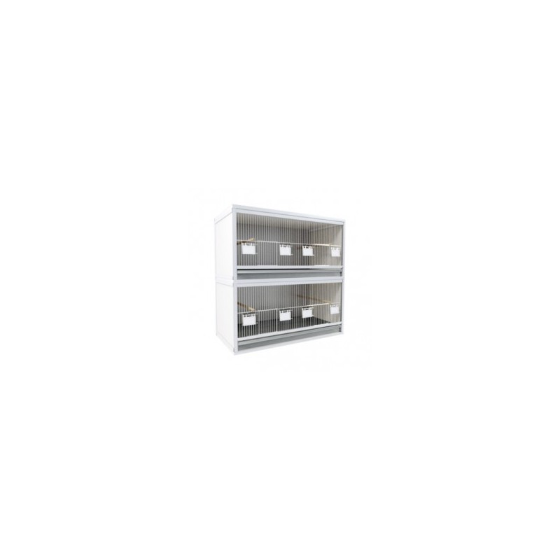 Block of 2 Cages, on top of eachother, per cage 60cm wide and 40cm high