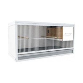 1 Kooi 80cm breed en 40cm hoog met parkietennestlade