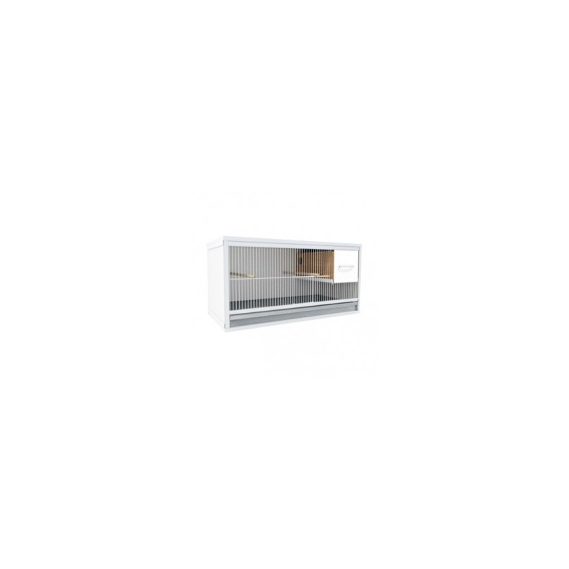 1 Kooi 80cm breed en 40cm hoog met parkietennestlade