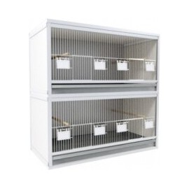Block of 2 Cages, on top of eachother, per cage 80cm wide and 50cm high