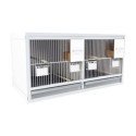 Block of 2 Cages, beside each other, per cage 40cm wide and 40cm high, with nesting-box for canaries