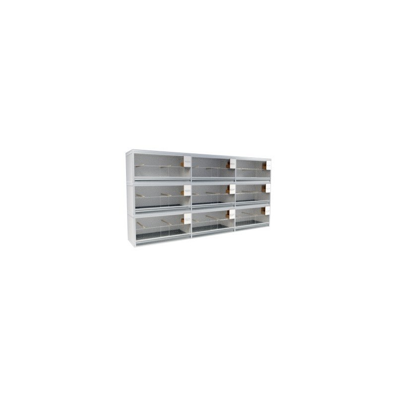 Block of 9 Cages, 3 on top and 3 beside each other