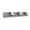 Block of 3 Cages, beside each other, per cage 80cm wide and 40cm high, with nesting-box for parakeets