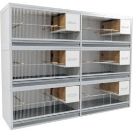Blok van 6 kooien, 3 boven en 2 naast elkaar