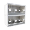 Block of 2 Cages, on top of eachother, per cage 120cm wide and 40cm high
