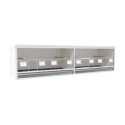 Block of 2 Cages, beside each other, per cage 120cm wide and 40cm high