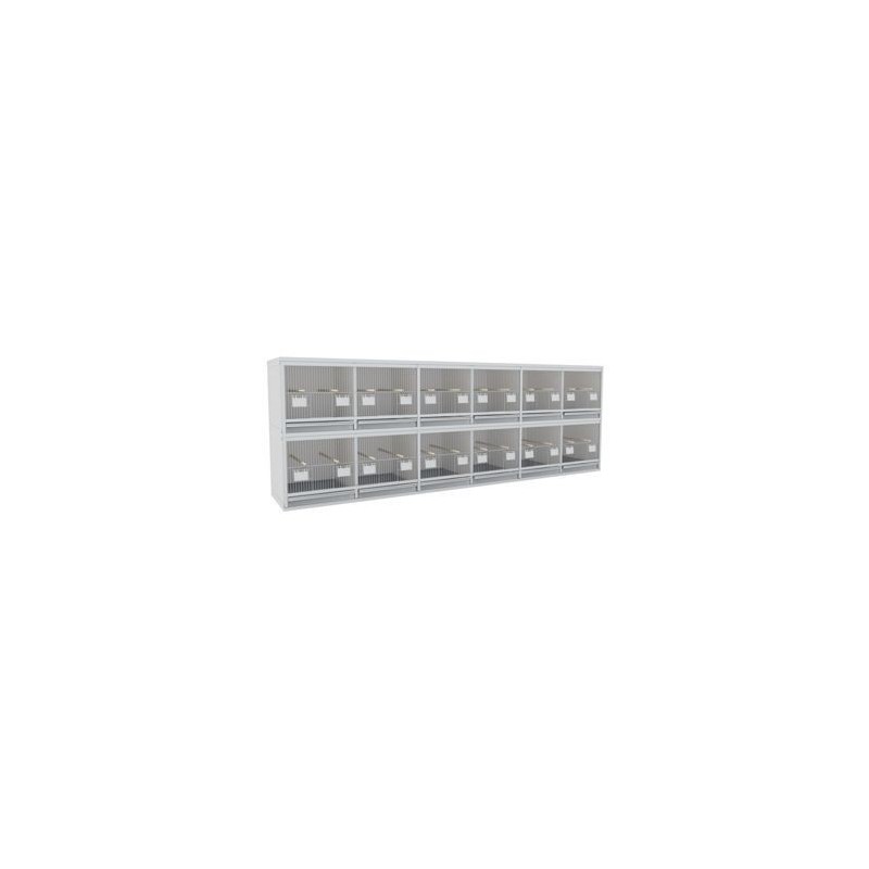 Block of 12 Cages, 3 on top and 4 beside each other