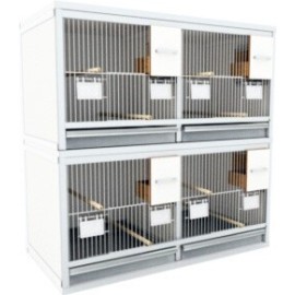 Block von 2 Käfigen nebeneinander