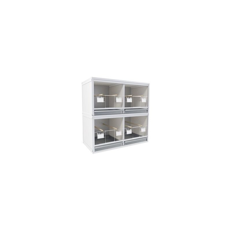 Blok van 4 kooien, 2 boven en 2 naast elkaar