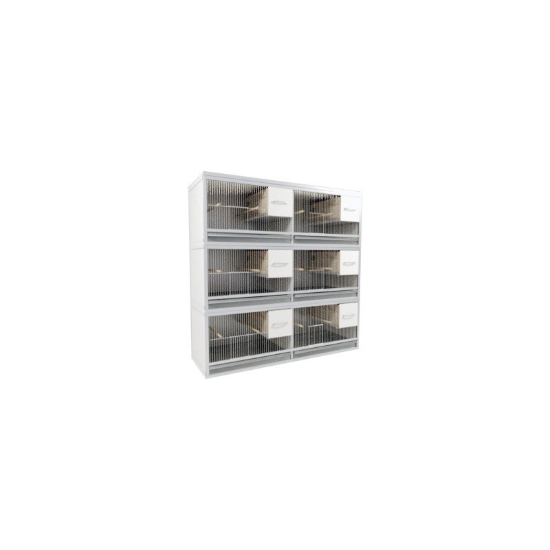 Block of 6 Cages, 3 on top and 2 beside each other