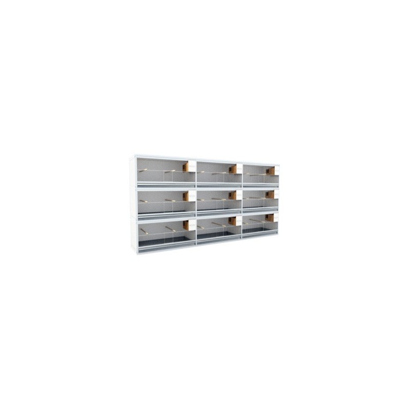Block of 9 Cages, 3 on top and 3 beside each other