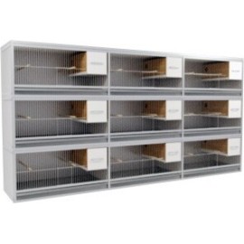 Block of 9 Cages, 3 on top and 3 beside each other