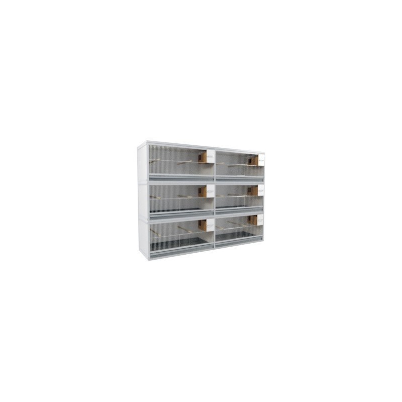 Block of 6 Cages, 3 on top and 2 beside each other