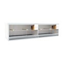 Block of 2 Cages, beside each other, per cage 120cm wide and 50cm high, with nesting-box for finches