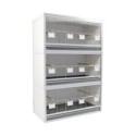 Block of 3 Cages, on top of eachother, per cage 80cm wide and 60cm high