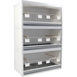 Blok van 3 kooien boven elkaar