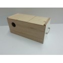Nesting-box for parakeets