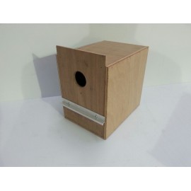 Houten nestblok voor de kooi