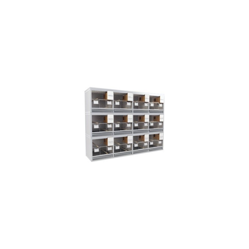 Block of 12 Cages, 3 on top and 4 beside each other