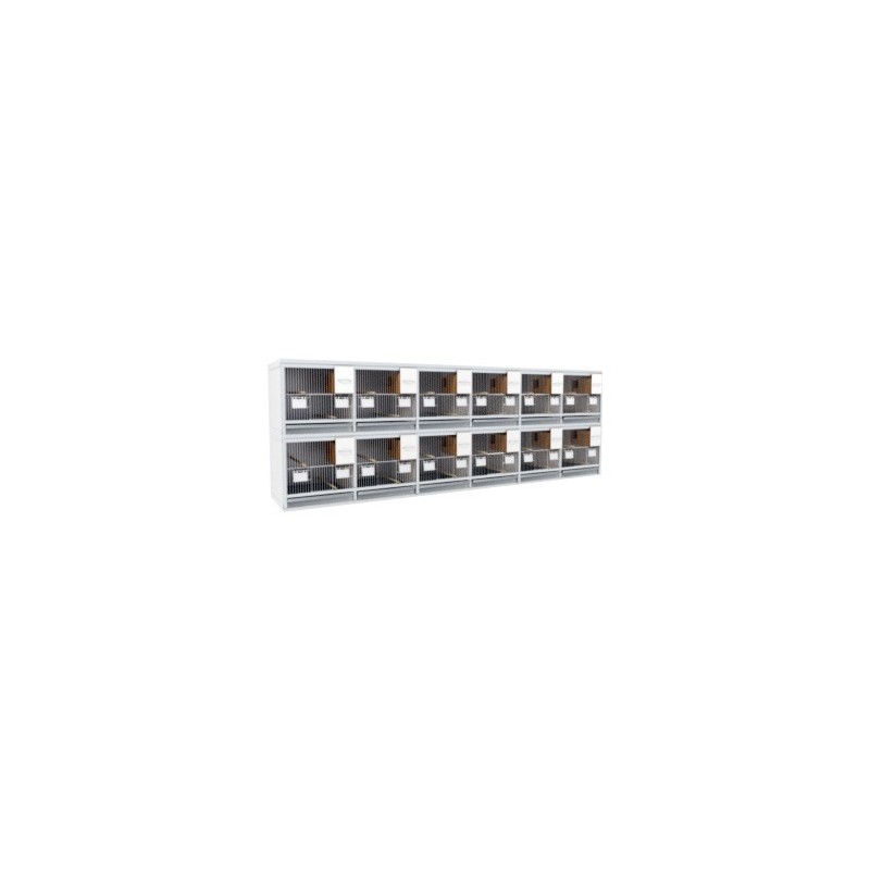 Block of 12 Cages, 2 on top and 6 beside each other